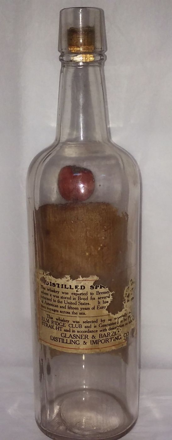 Glasner and Barzen pre- prohibition bottle - crabtree & evelyn