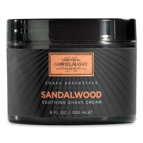 Caswell-Massey sandalwood shave cream jar