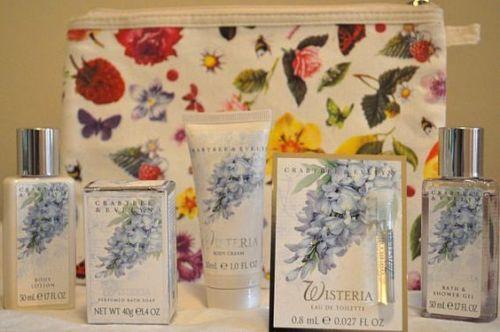 Crabtree & Evelyn wisteria glycine travel set