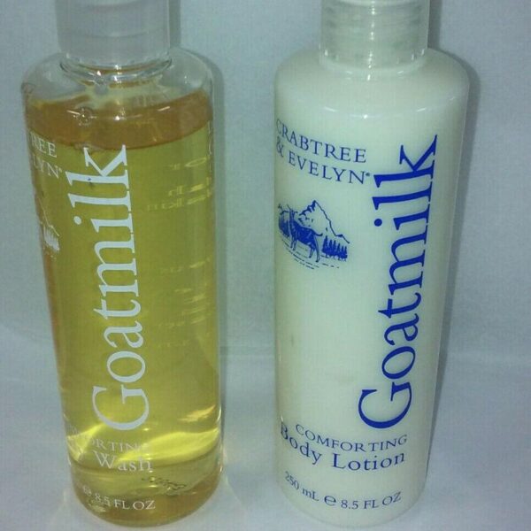 Crabtree Evelyn goatmilk bath gel and body lotion set