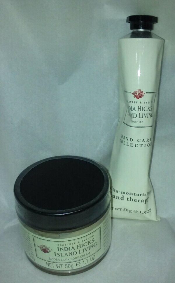 Crabtree Evelyn India hicks island living spider lily hand and body cream