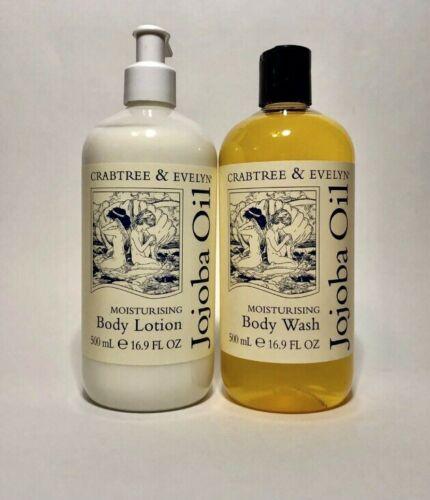 Crabtree Evelyn jojoba oil moisturizing body lotion & body wash 16.9 oz