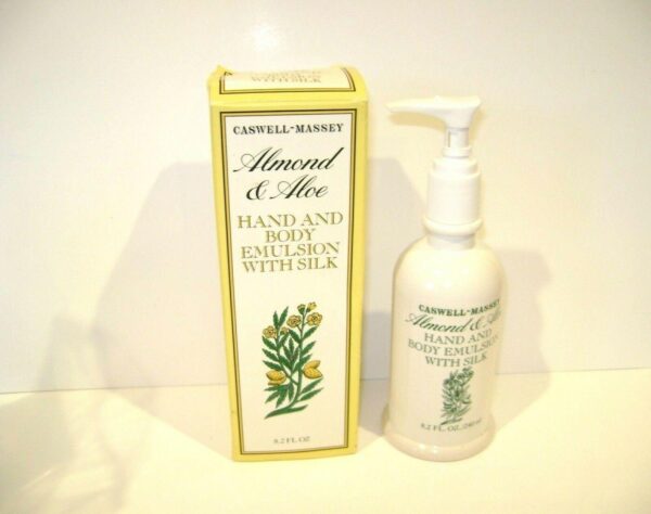 Caswell Massey almond & aloe hand and body emulsion with silk 8.2 oz