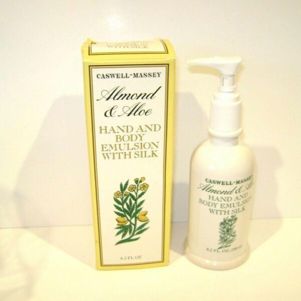 Caswell Massey almond & aloe hand and body emulsion with silk 8.2 oz