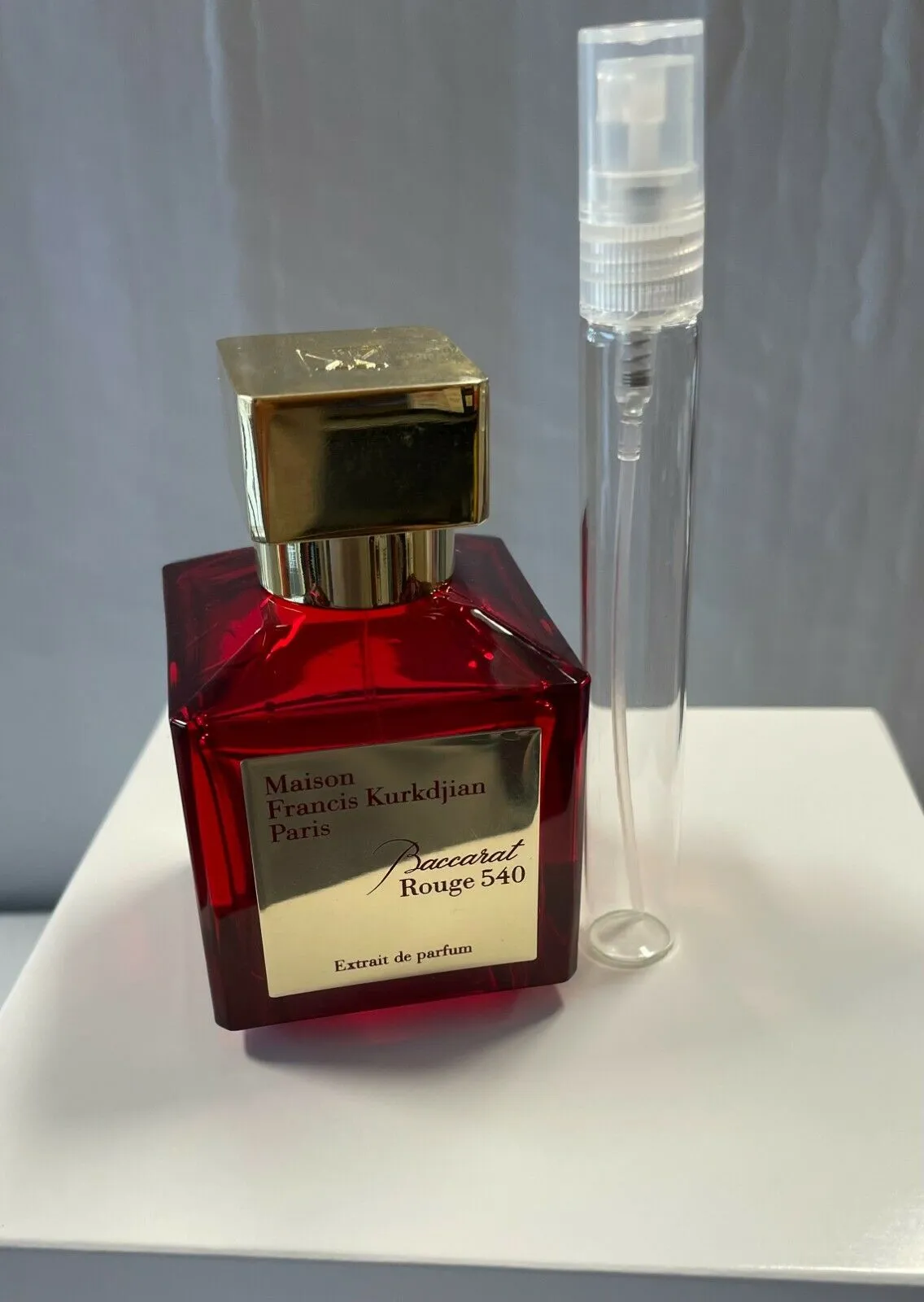Maison Francis Kurkdjian baccarat rouge 540 extrait de parfum sample size 10  ml - crabtree  evelyn