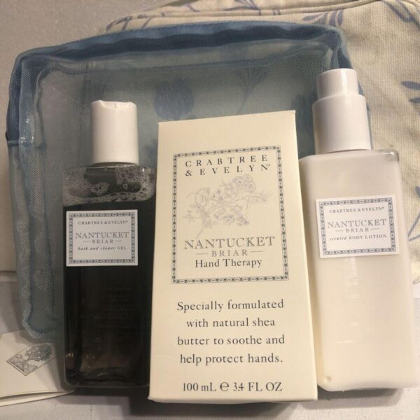 crabtree evelyn nantucket briar 3 pc set 3.4 hand therapy 6.8 bath gel & lotion