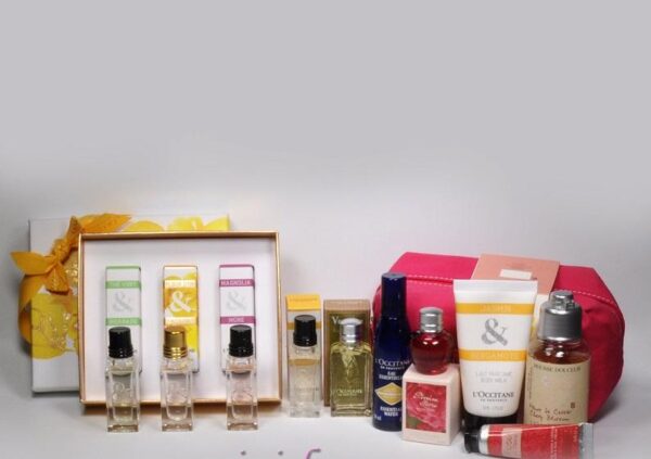 l'occitane lot of 6 mini perfume miniature body milk shower gel essential water